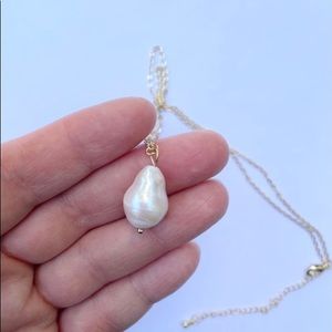 Baroque Pearl Gold Plated Necklace New